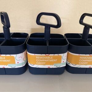 Navy Blue Compartment Caddy Set of 3